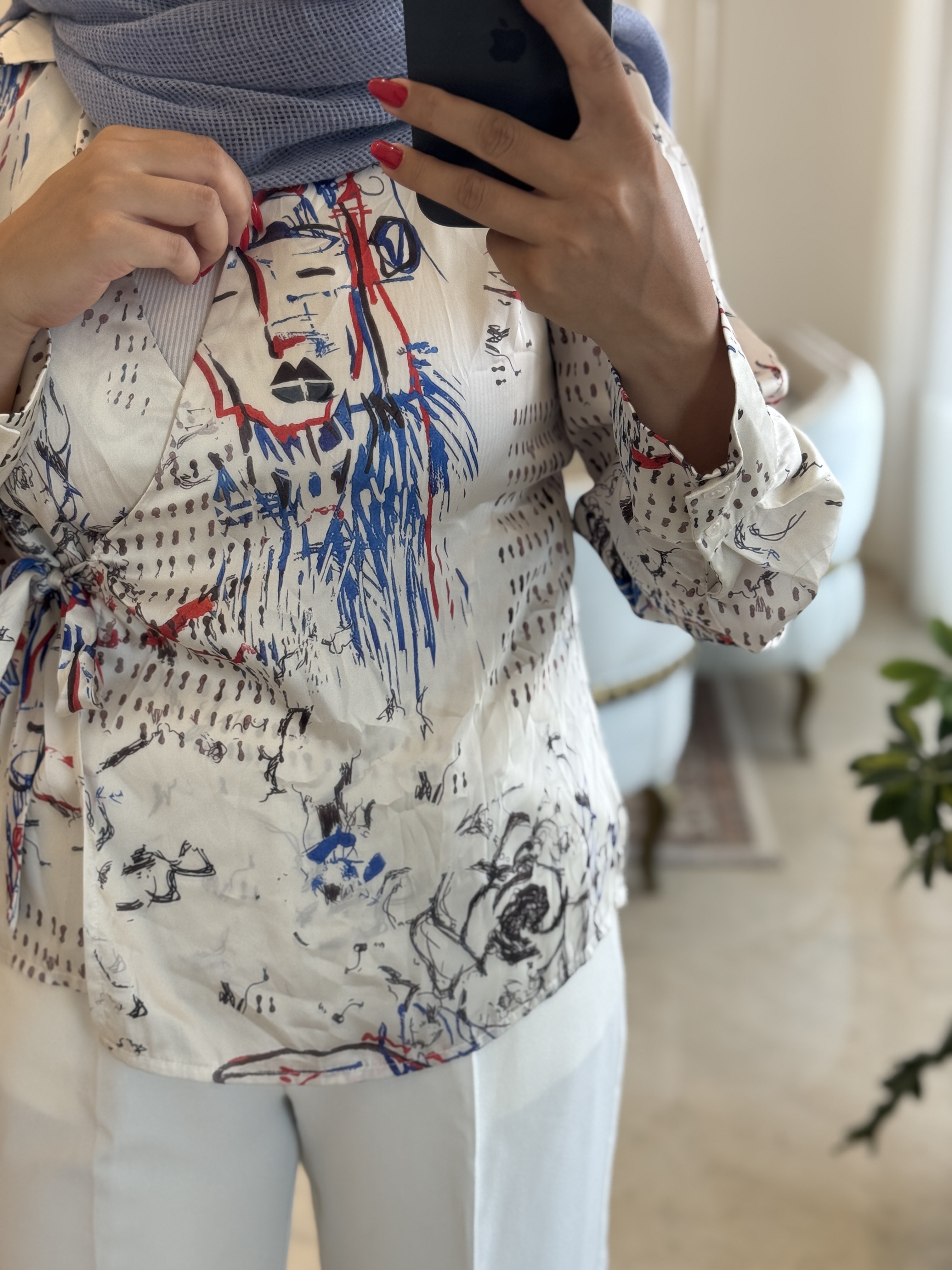 شومیز ساتن ترک