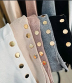 بافت یقهاسکی زنانه دیلوین ترک با دکمه طلایی