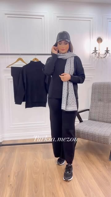 ست بلوز شلوار بافت  زنانه ترک