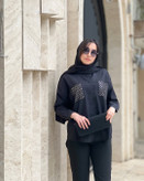 شومیز مانتویی مشکی
